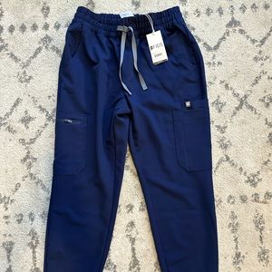 FIGS jogger high waisted scrub pants NWT Navy petite small